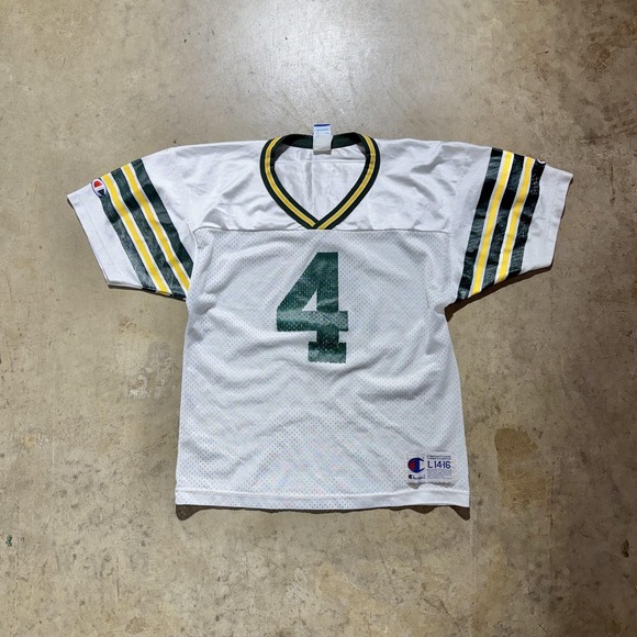 Champion Other - Vintage Green Bay Packers Jersey Youth Large White Green NFL Football Favre 90s